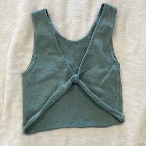 Green Reversible Crop Top